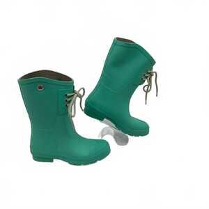 Nomad Front Tie Mint Rain Boots Kids Boots, Size 7 (Girls)